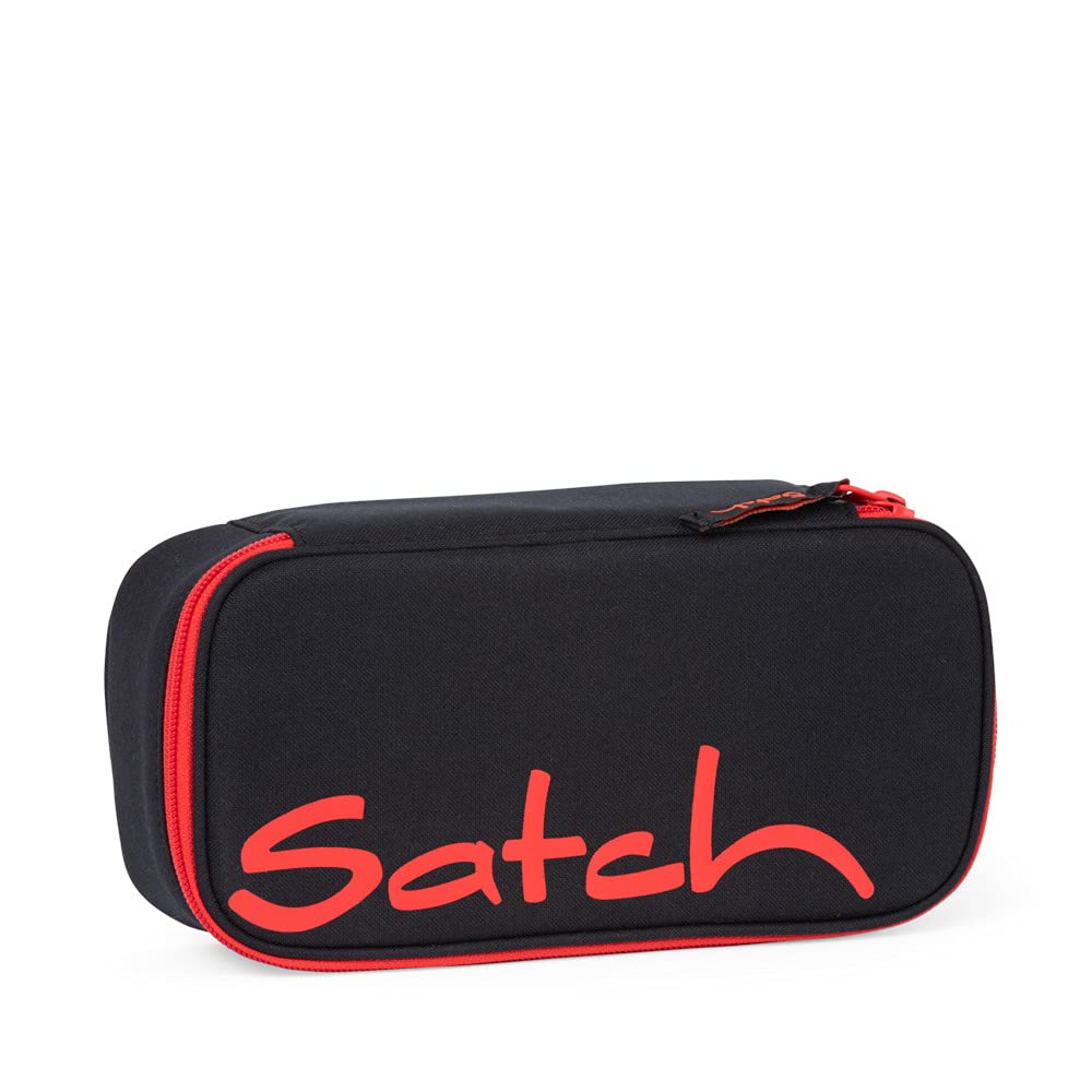 Satch Schlamperbox extra gross inkl. Trennfach Reissverschlussfach Stiftehalter Geodreieck Sichtfens