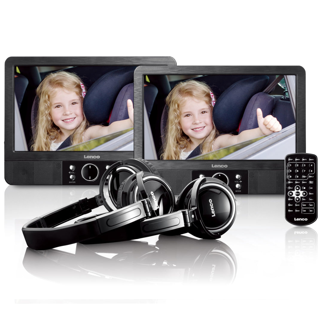 Lenco MES-415 Tragbarer DVD/Blu-ray-Player Schwarz - Tragbare DVD/Blu-ray-Player (Schwarz) Mit Kopfh