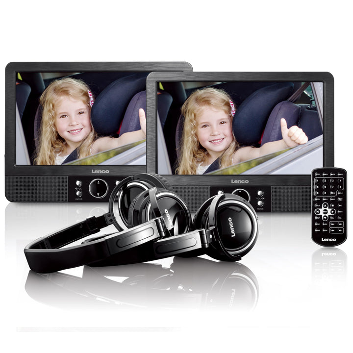 Lenco MES-415 Tragbarer DVD/Blu-ray-Player Schwarz - Tragbare DVD/Blu-ray-Player (Schwarz) Mit Kopfh