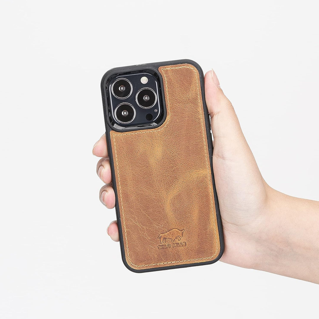 Solo Pelle Lederhülle für das iPhone 13 Pro in 6.1 Zoll Stanford Case Leder Hülle Ledertasche Backco