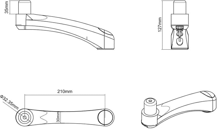 HFTEK - Monitor TV Wand Halterung Halter - mit Gasdruckfeder bis 8 kg belastbar - Wandhalterung für