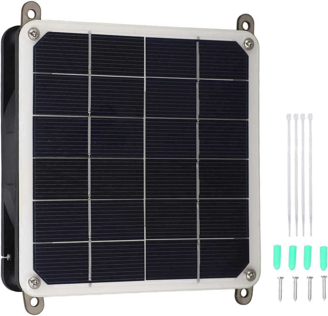 Solarpanel-Ventilator-Set, Vielseitig Einsetzbar, 20 W, Leise, Klein, Einfache Installation, für den