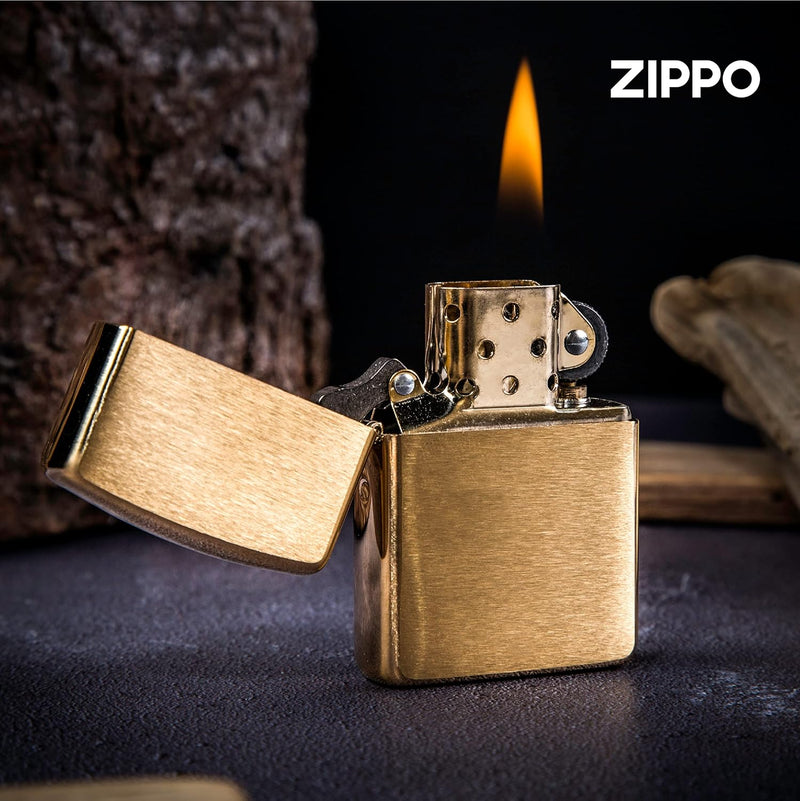 Zippo 204B Messing, 1 x 3,5 x 5,5 cm Brushed Brass, Brushed Brass