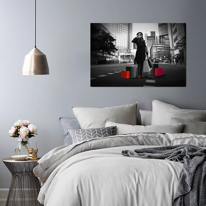 Feeby Frames, Leinwandbild, Bilder, Wand Bild, Wandbilder, Kunstdruck 70x100cm, MODERNE, FRAU, EINKA