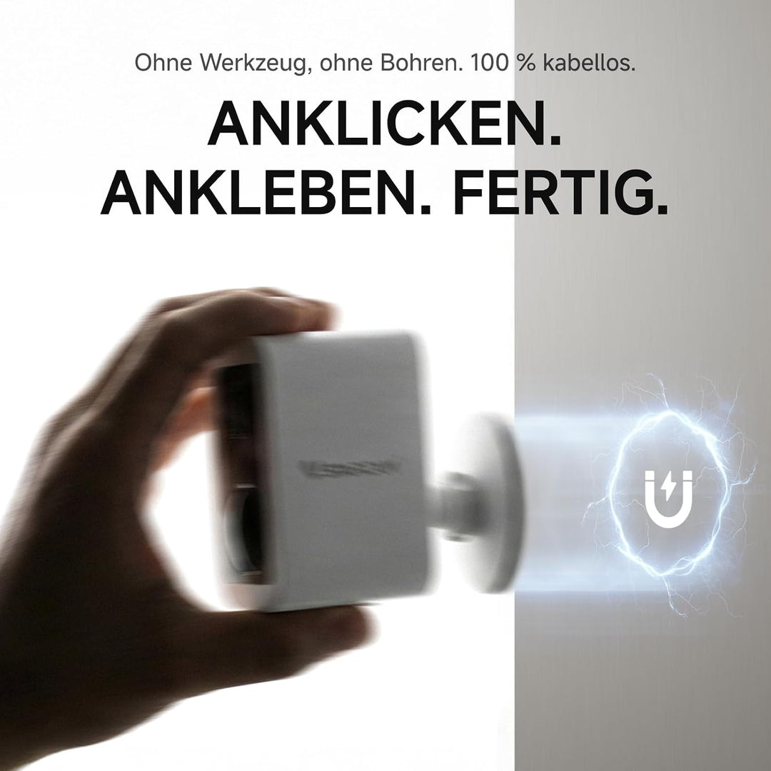 VSTARCAM 2K Überwachungskamera aussen &amp; innen, Magnetische Halterung, Kostenloser Cloud-Speicher, Sp