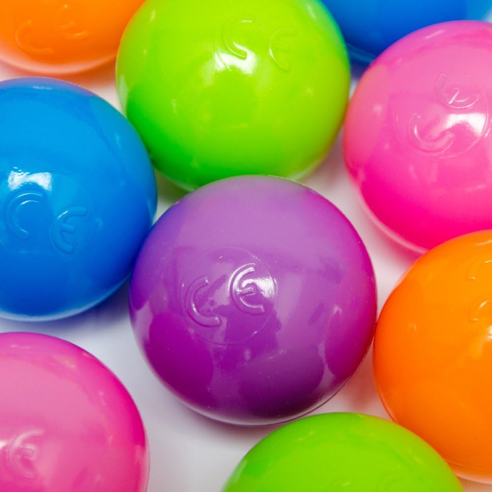 LittleTom 1000 Bunte Bälle für Bällebad 5,5cm Babybälle Plastikbälle Baby Spielbälle Pastell, 1000