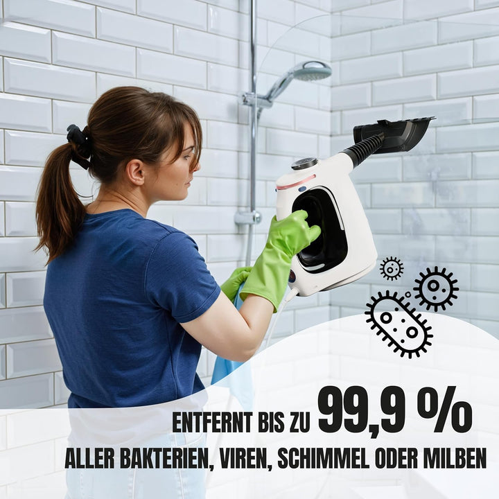 HEINRICHS Dampfreiniger, Handdampfreiniger für zuhause, Steam Cleaner, kurze Aufheizzeit 30 Sek., 55