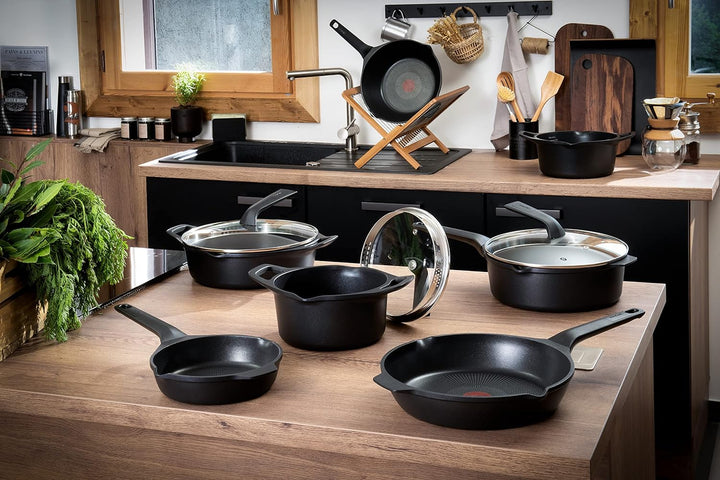 Tefal E24919 Robusto Aluguss Wokpfanne 28 cm | einfache Reinigung | Antihaftversiegelung | Thermo-Si