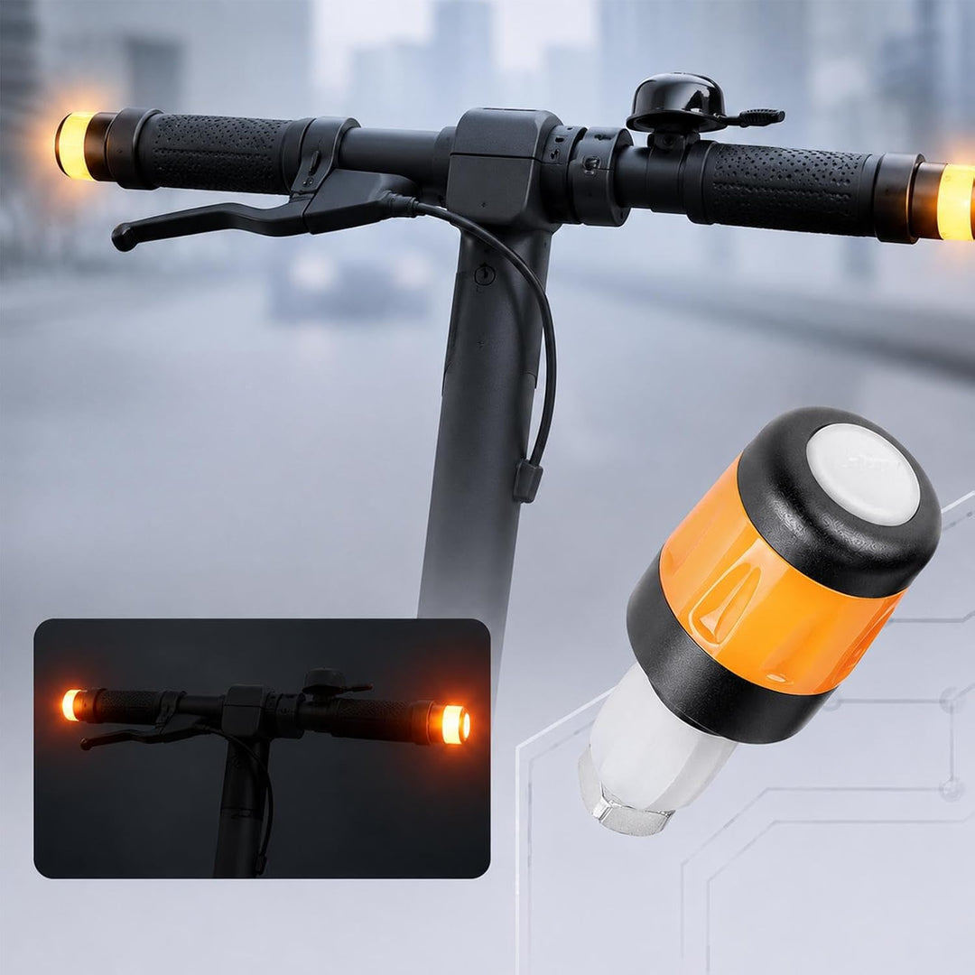 E Scooter Blinker, Wiederaufladbare LED-Lenkerleuchte Elektroroller, Wasserdicht, Universeller Blink