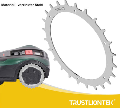 TRUSTLIONTEK Traktionsvorrichtung für Robotermäher Radzahn Spikes, Kompatibel mit Bosch Mährobotern，