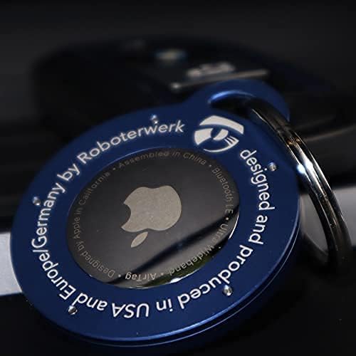 ROBOTERWERK Apple Airtag Schlüsselanhänger | bombenfester Halt | edle Hülle aus eloxiertem Aluminium