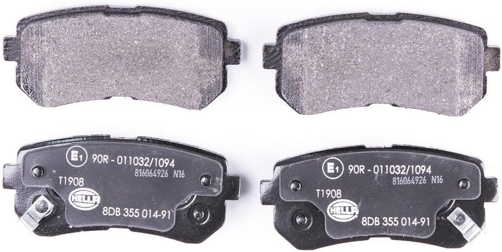 HELLA PAGID 8DB 355 014-911 Bremsbelagsatz - T1908 - Dicke/Stärke: 16.5mm - Bremssystem: Mando - mit