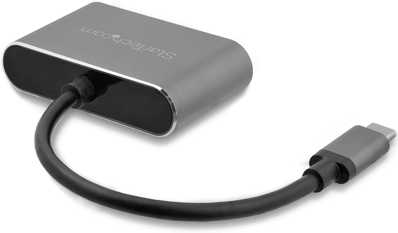 StarTech.com USB-C auf VGA und HDMI Adapter - USB-C Multiport Adapter - 4K 30Hz - Space Grey - integ