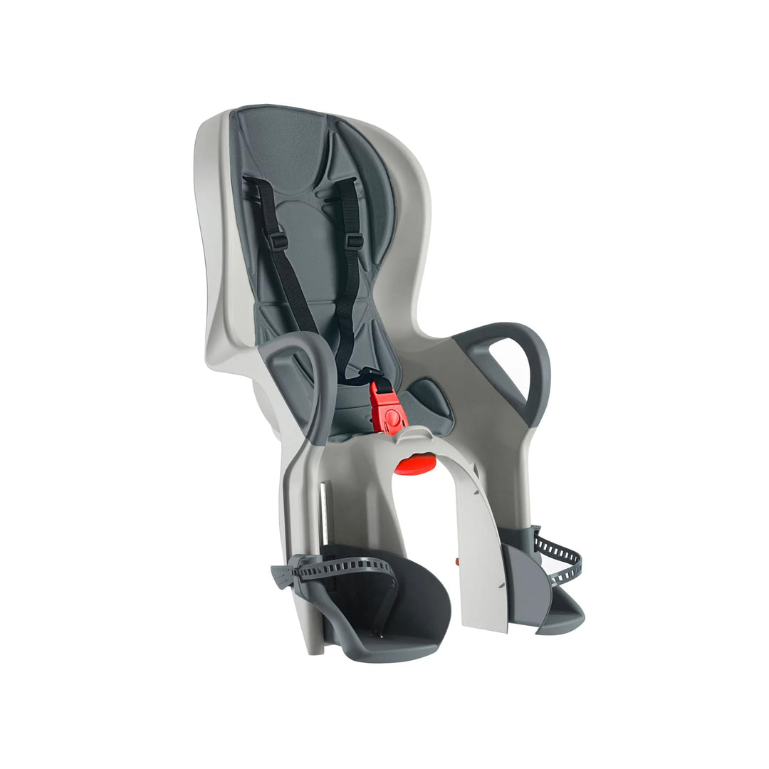 OKBABY 10+ - Fahrradsitz hinten für Kinder bis 22 kg mit Liegefunktion - Schwarz und Grau, Grau