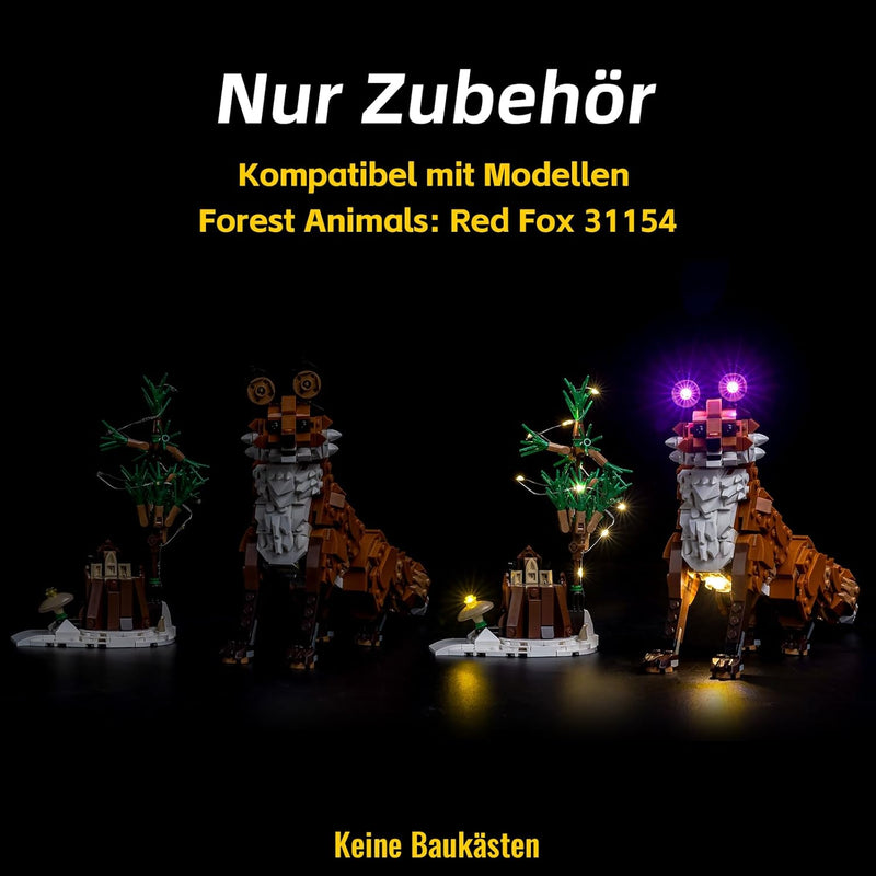 Led Licht Set Kompatibel mit Lego 31154 Forest Animals: Red Fox (Kein Modell), Dekorationsbeleuchtun