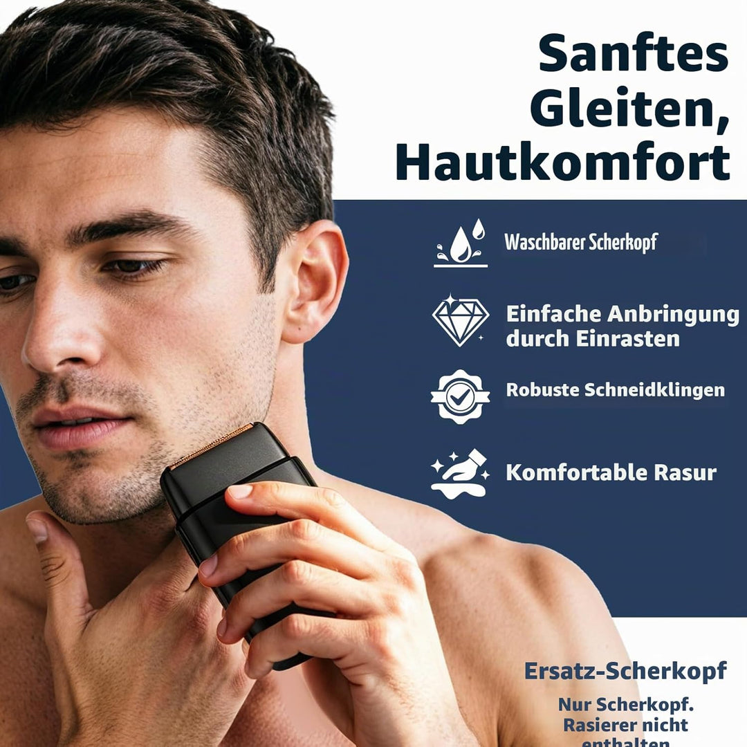 Ersatz-Rasierklinge kompatibel mit BaByl**sPRO Double FXFS2 - Metallfolie (Schwarz, 3er Pack), Schwa