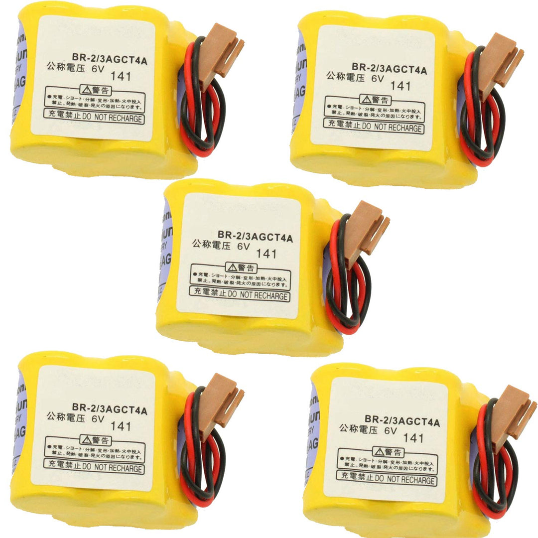 Ersatz 5PCS PLC Akku Batterie Kompatibel mit Panasonic Typ BR-2/3AGCT4A FANUC A98L-0031-0025 with Br