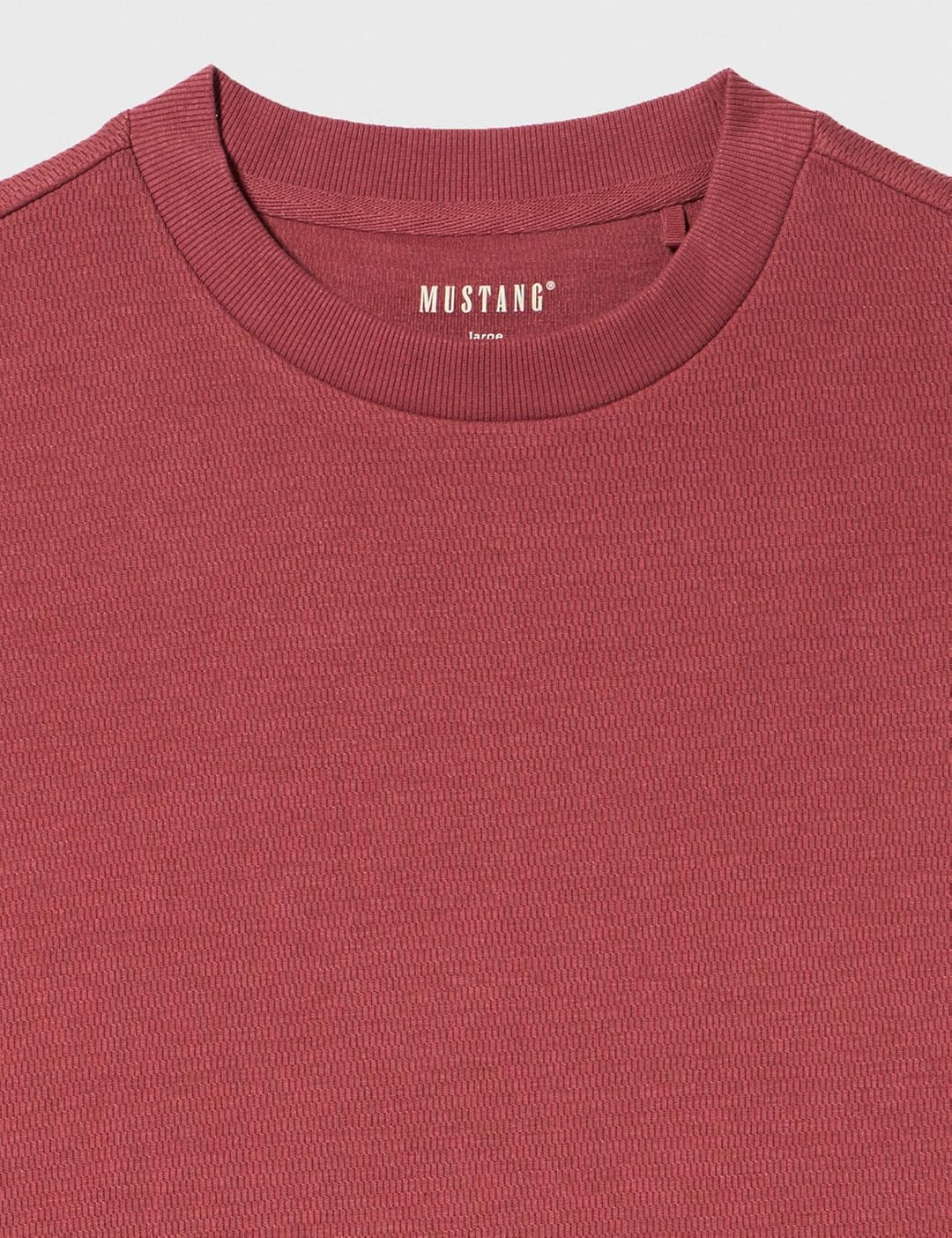 MUSTANG Herren Style Andrew C Embro T-Shirt S Roan Rouge 8265, S Roan Rouge 8265