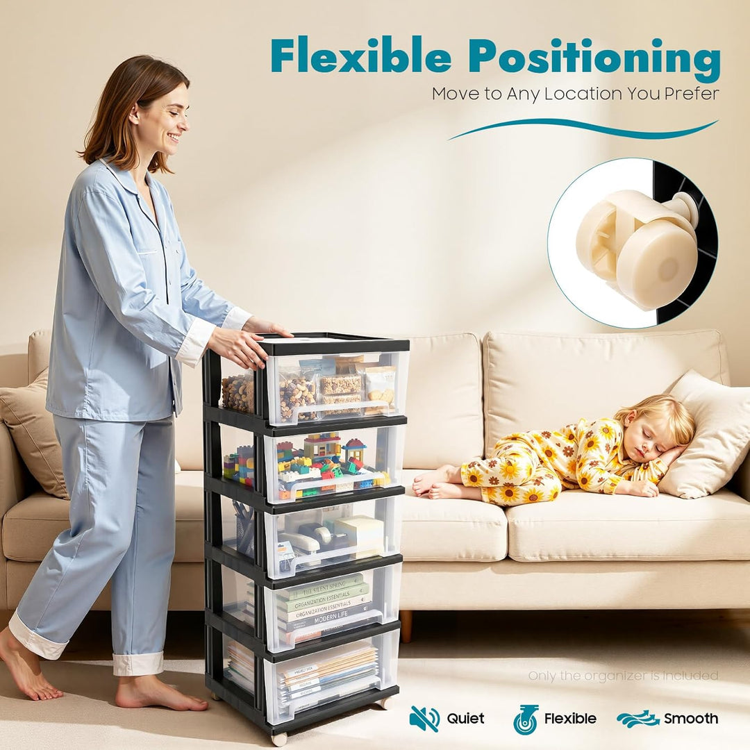 5 Schublade Organizer, Aufbewahrungsboxen, Schubladenschrank, Schlafzimmer Schrank Kommode Lagerung,