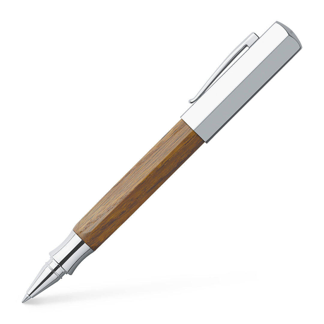 Faber-Castell 147518 - Tintenroller Ondoro Räuchereiche, Mine: 0,5 mm, Schaftfarbe: braun