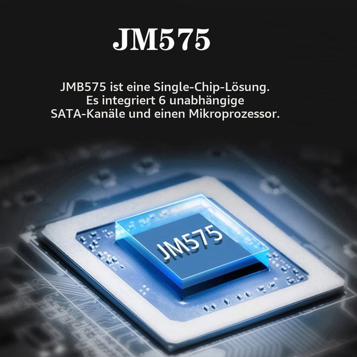 NFHK NGFF JMB575 2280 Key B+M zu SATA 3.0 6 Gbps 5 Ports Classic, Classic
