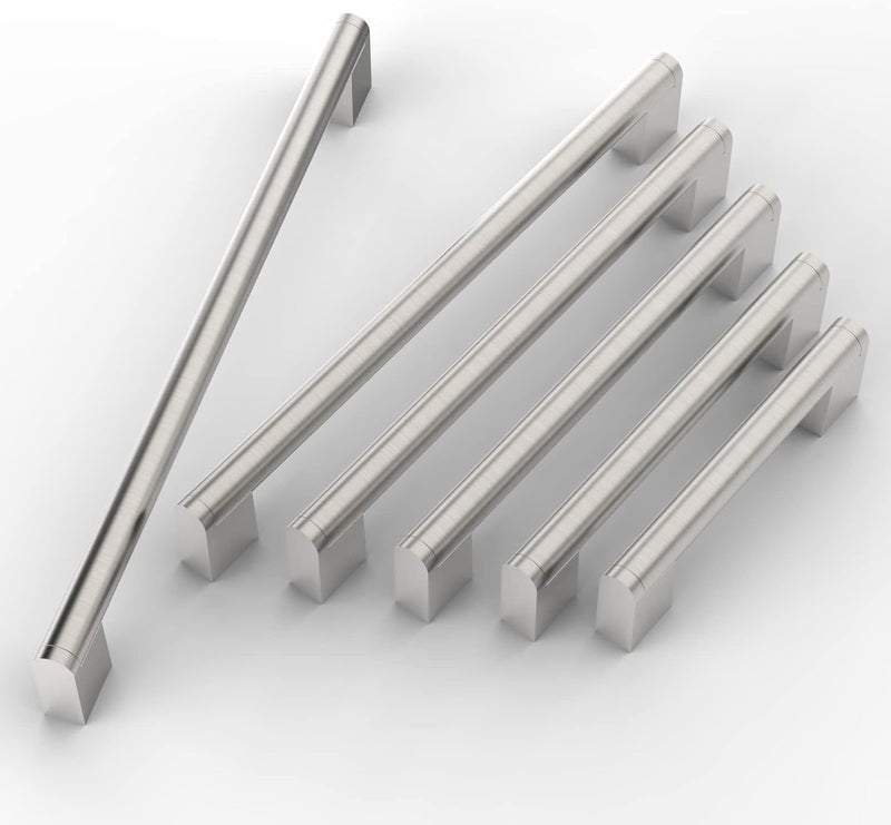 FURNIWARE 10 Stück Möbelgriffe, 160mm Bohrlochabstand Edelstahl Möbelgriffe Schrankgriffe Küche Kabi