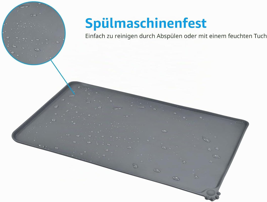 AUDWUD Silikon wasserdicht Hund und Katze Haustier Fütterung Matte,Anti-Rutsch-Tiernapf Matte,Hausti
