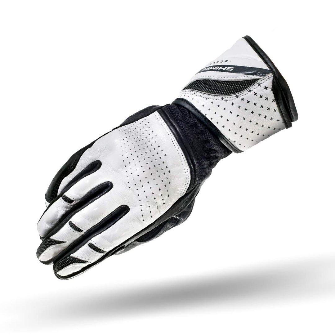 Shima MONDE Frauen Damen Motorradhandschuhe Leder Touring Urban LadyFit ( XS-L, Weiss), M M Weiss, M