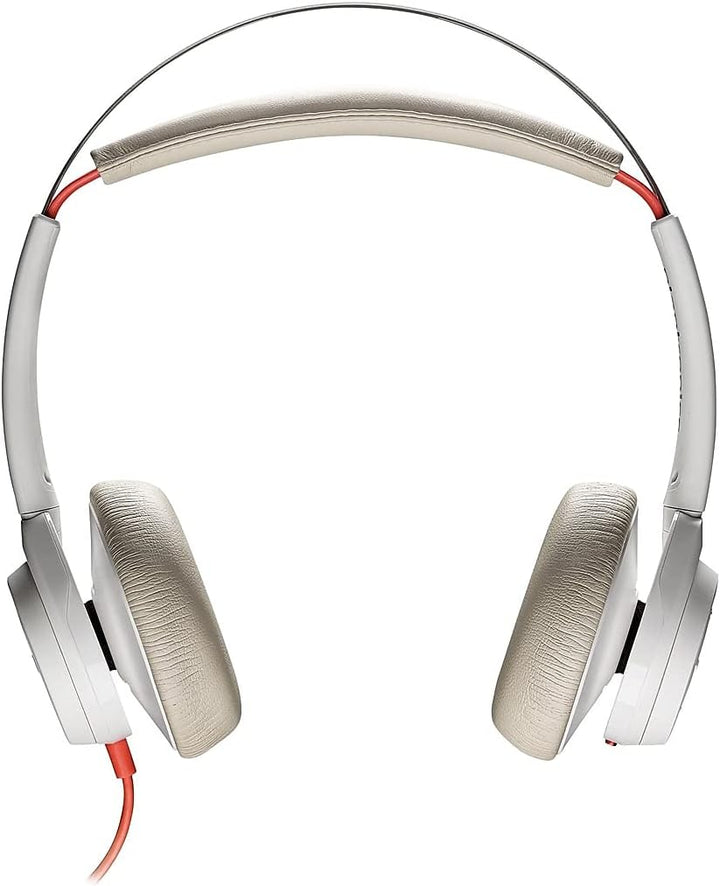 Plantronics Blackwire 7225 - Schnurgebundenes Stereo-Headset ohne Mikrofonarm, Weiss Weiss, Weiss