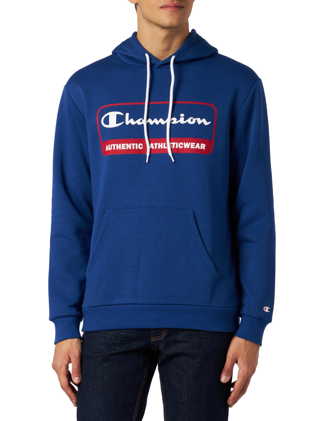 Champion Herren Legacy Graphic Shop Authentic-Powerblend Fleece Kapuzenpullover, Blu