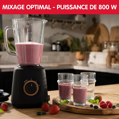 MOULINEX Standmixer Eco Respect, ökologisches Design, Smoothie, Milchshake, Müacho, Suppe, 1,75 l, 4