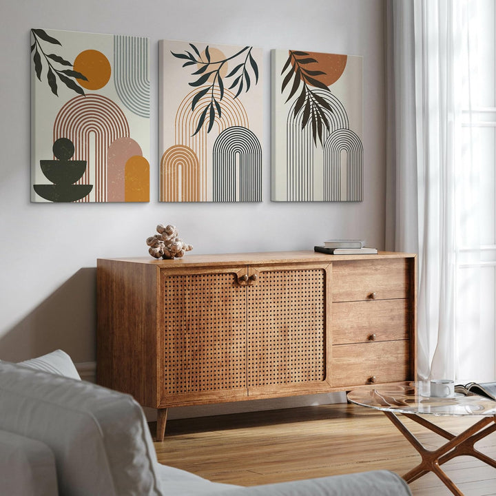 Muralo - Wandbilder Set - Leinwand Bilder Set Aufhängefertig - Bilder für Wohnzimmer Schlafzimmer -