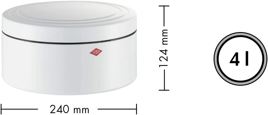 Wesco Classic Line Gebäckdose Stahlblech 24 x 24 x 12.5 cm Mandel, Mandel