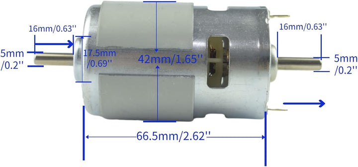 CONQUERALL 775 Large Torque Motor 12V 6000RPM / 24V 12000RPM Dual Bearing High Speed DC Motor mit Ha