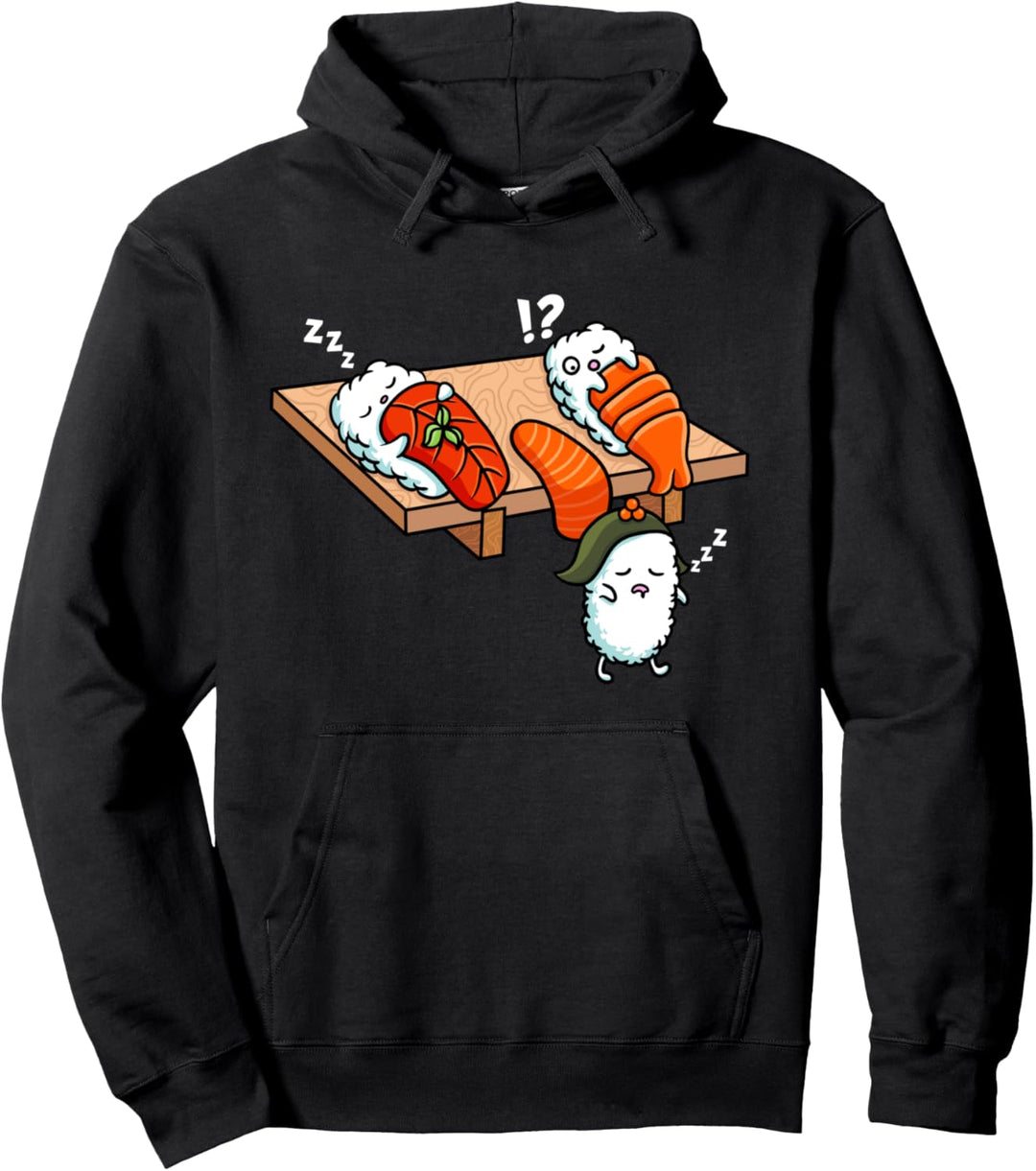 Lustiges japanisches Nigiri Sushi Schlafwandler Schlaf Pullover Hoodie