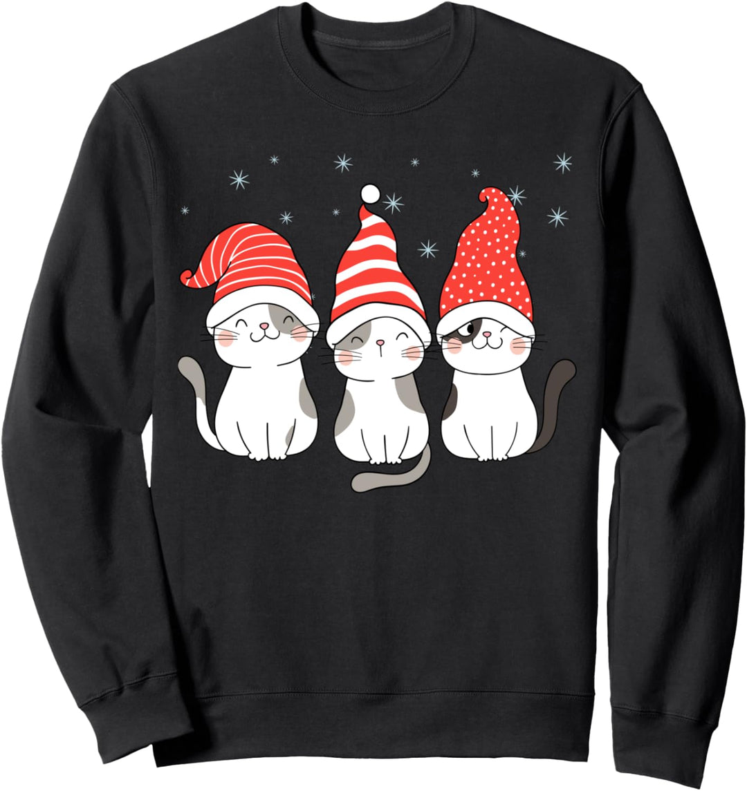 Süsse Katzen Xmas Kätzchen Weihnachtsoutfit Sweatshirt
