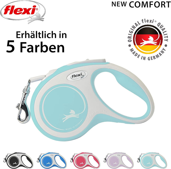 flexi® Comfort S Gurt 5 m hellblau, Roll-Leine für Hunde bis 15 kg hellblau S: 5m (max. 15kg), hellb