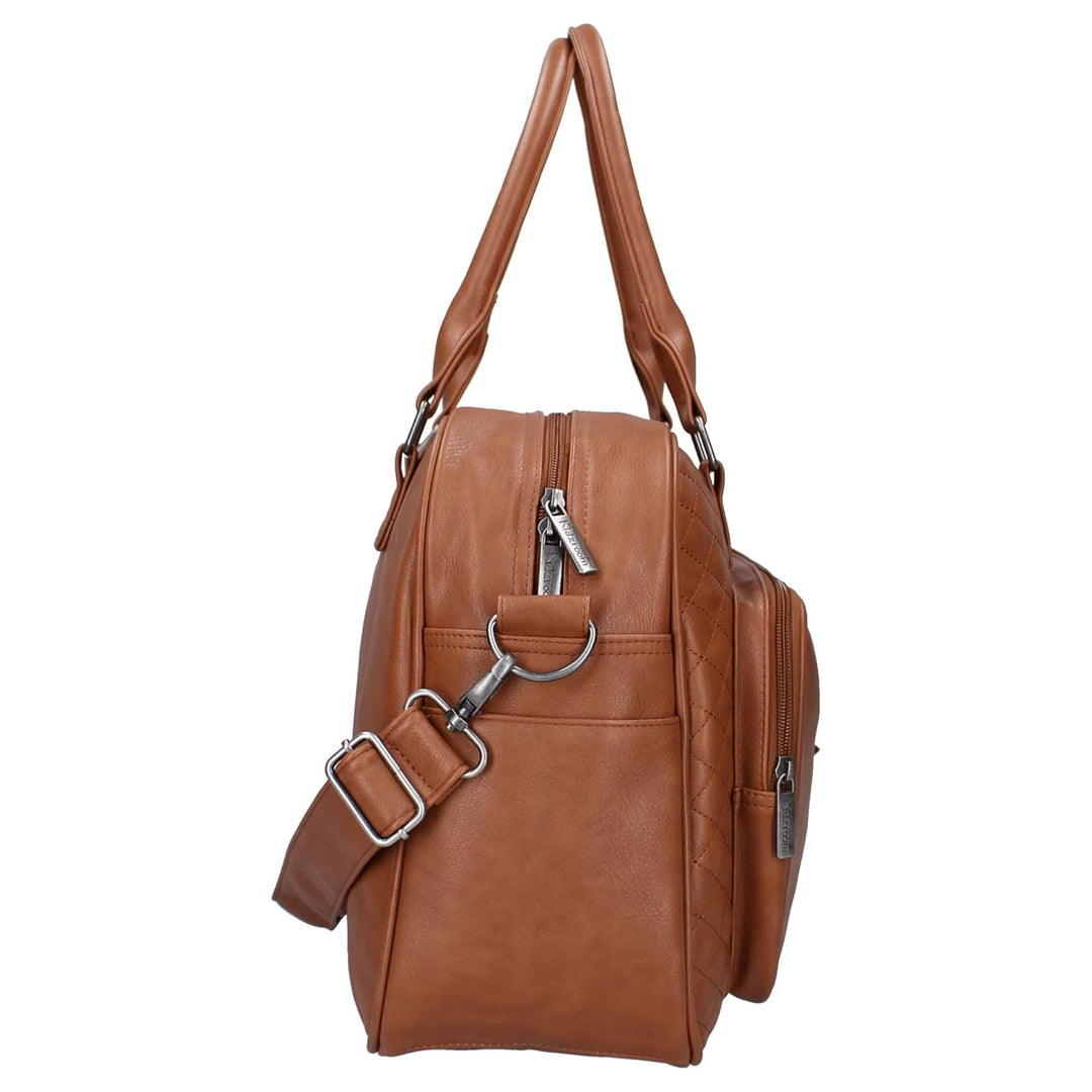 Kidzroom Luiertas -Cognac- Vegan Leather met ster 30*48*16cm Blau, 30*48*16cm Blau