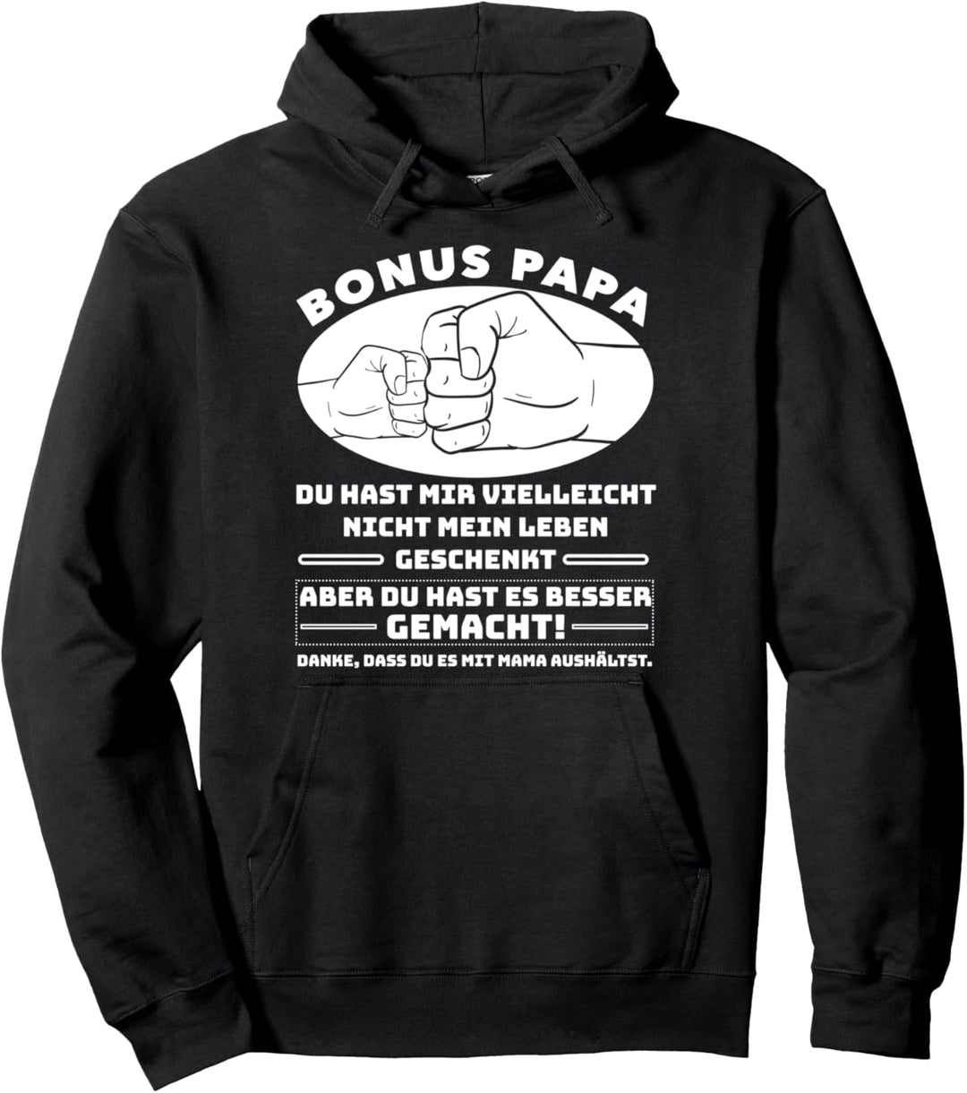 Bonus Papa Geschenk Geschenkidee Geburtstag oder Weihnachten Pullover Hoodie