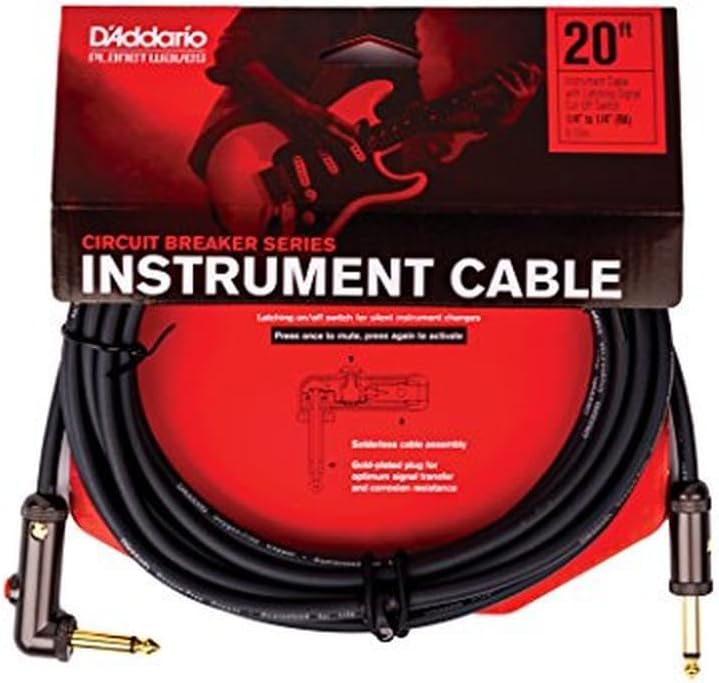 D 'Addario pw-aglra-20 20 ft LS Instrument Kabel mit Latching geben, Schalter/rechts Winkel Stecker