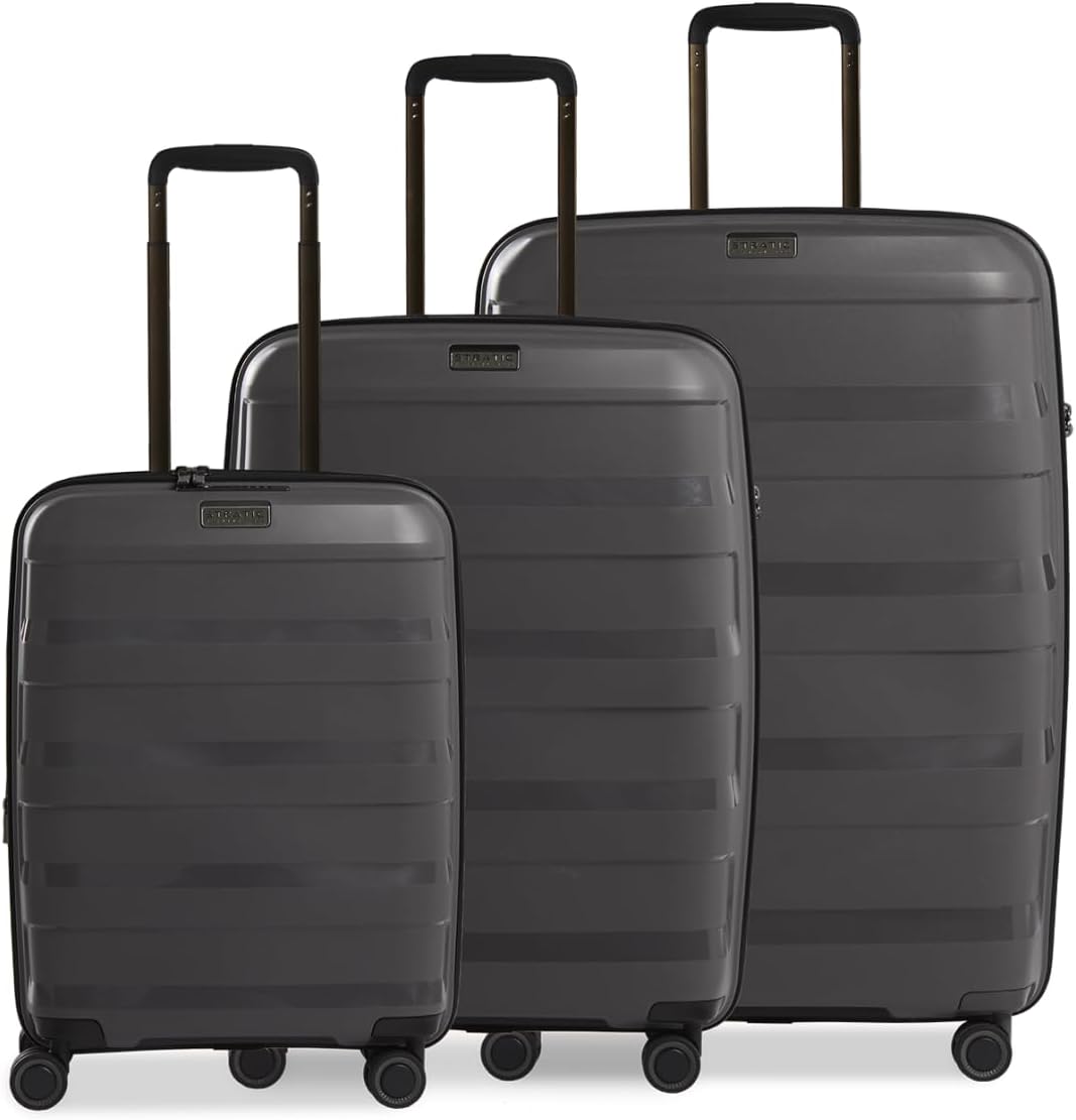 Stratic Straw + - Koffer-Set 3-teilig (S, M, L) Dark Grey [60], Dark Grey [60]