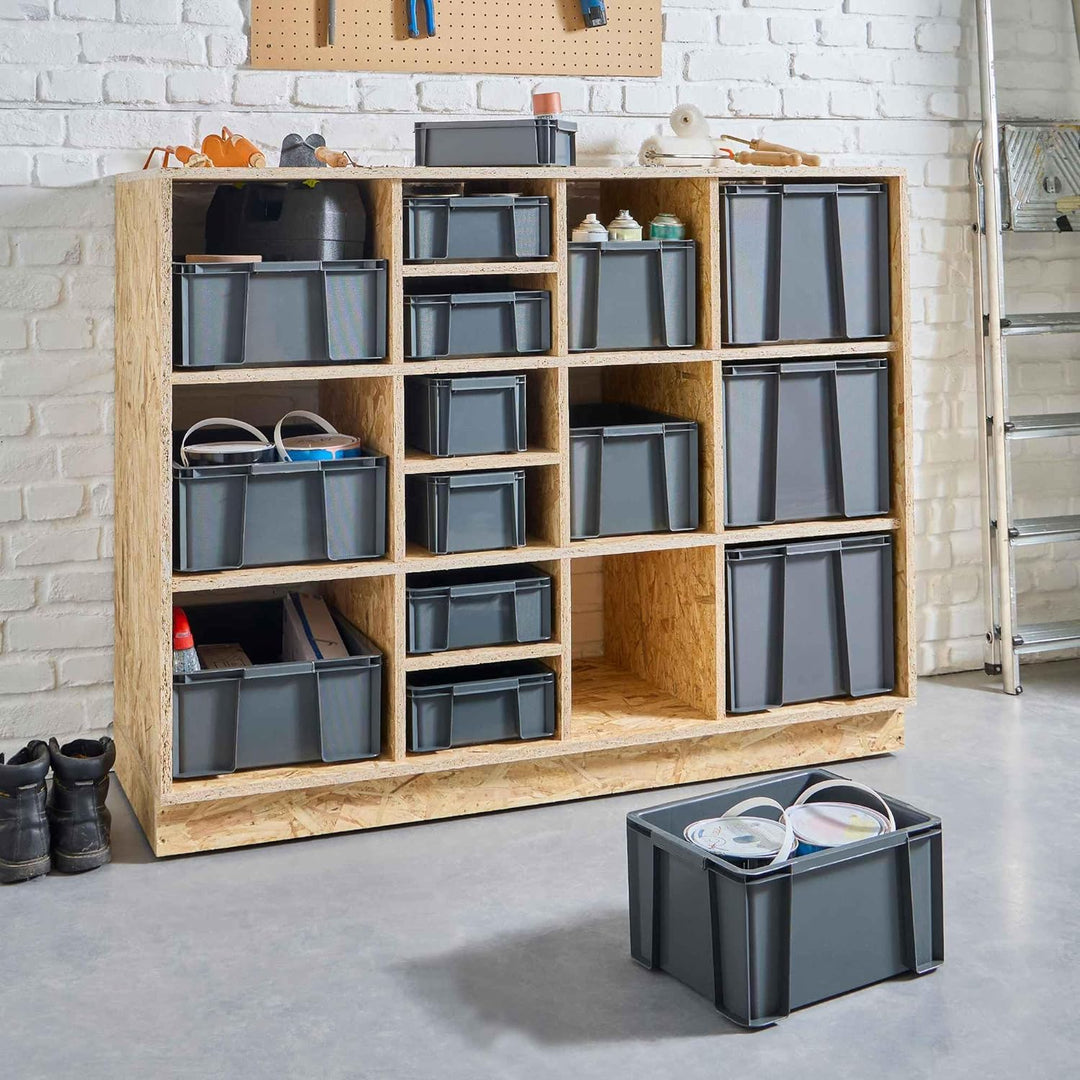 Sundis 4er set MASTER BOX, 9L - Modular und stapelbar - Anthrazitgrau SET 4X9L, SET 4X9L