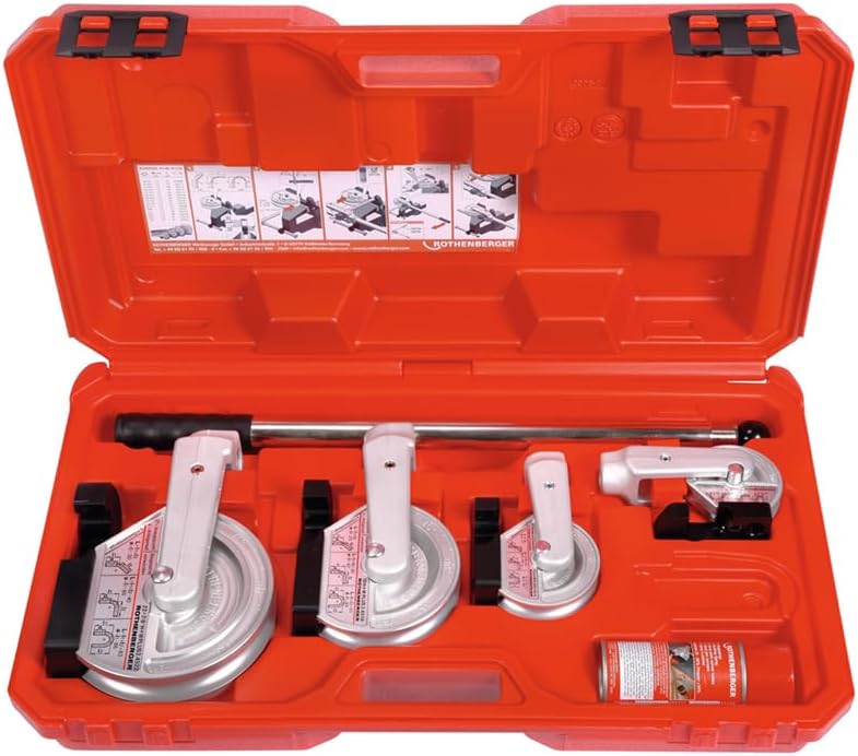 ROTHENBERGER 24500 ROBEND H+W Plus Set Biegegerät, 12mm-15mm-18mm-22mm Arbeitsbereich Durchmesser