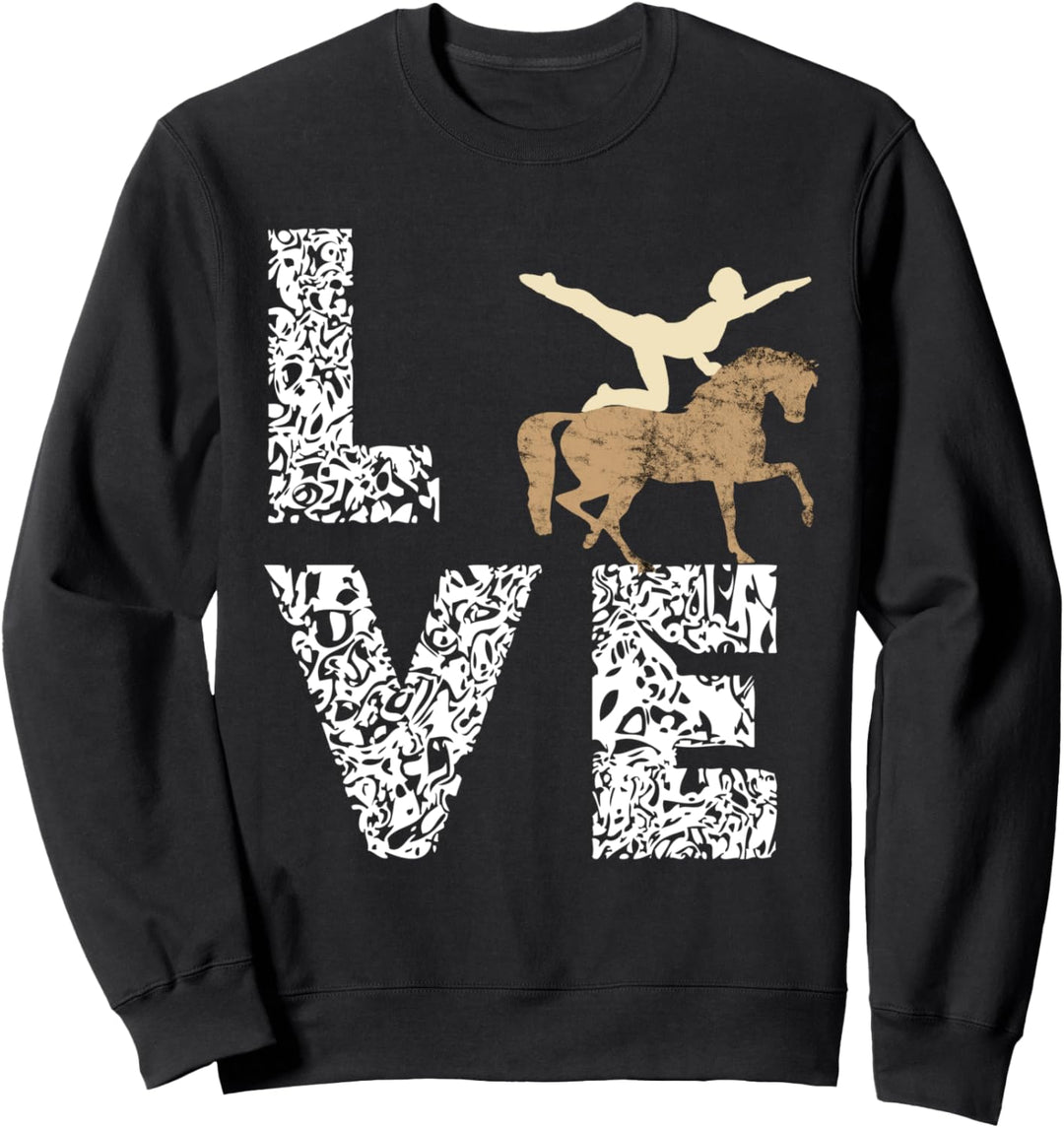 Voltigieren Pferde Akrobatik Gymnastik Turner Reiter Reiten Sweatshirt