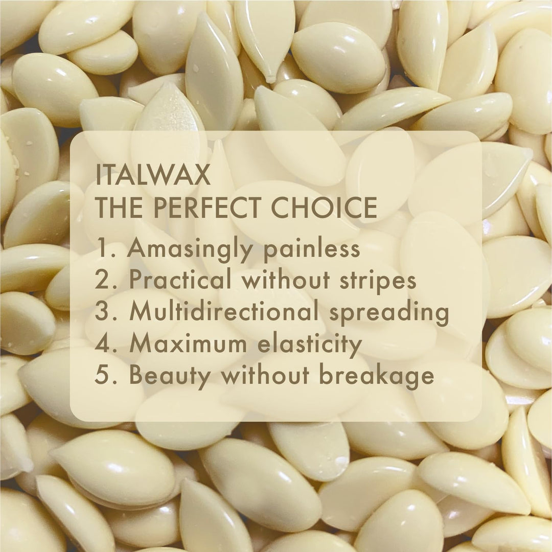 Italwax White Chocolate – 1Kg - Waxing Perlen für Haarentfernung - Natürliche Formulierung für alle