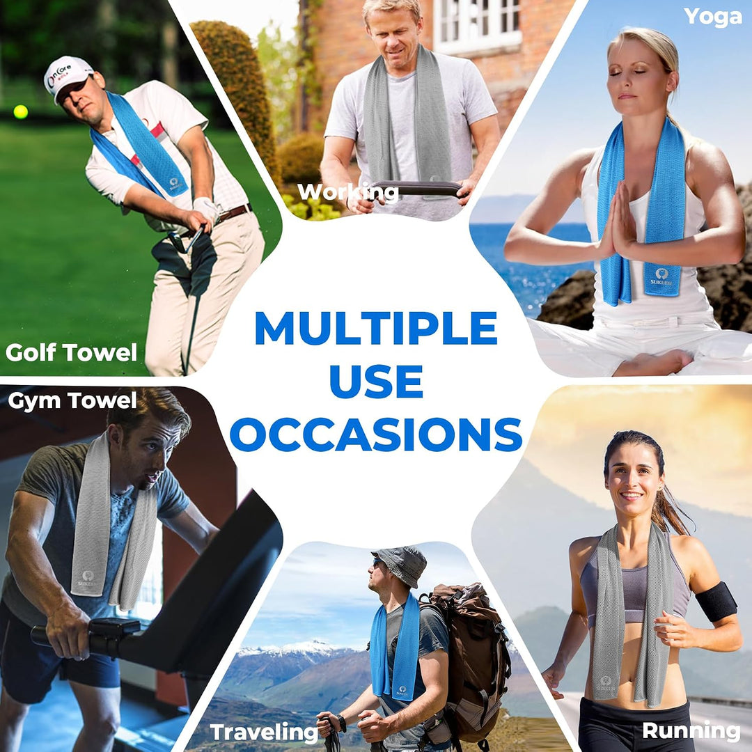 Sukeen Kühlendes Handtuch, Sport Cooling Towel für Hals und Körper, Schweisshandtuch schnelltrocknen