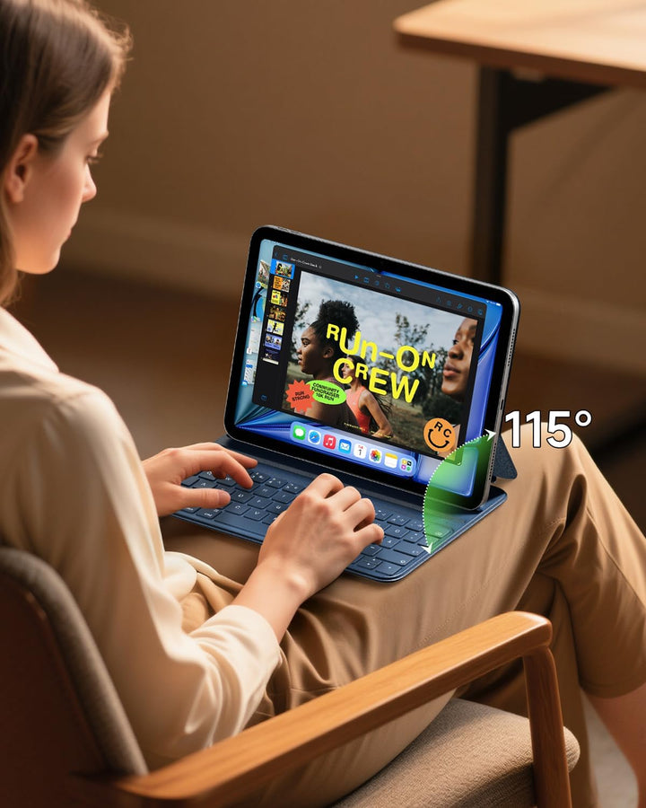 HOU Tastatur Hülle für iPad Air 6 11 Zoll, iPad Pro 11 Hülle mit Tastatur (4./3./2./1st),Kompatibel