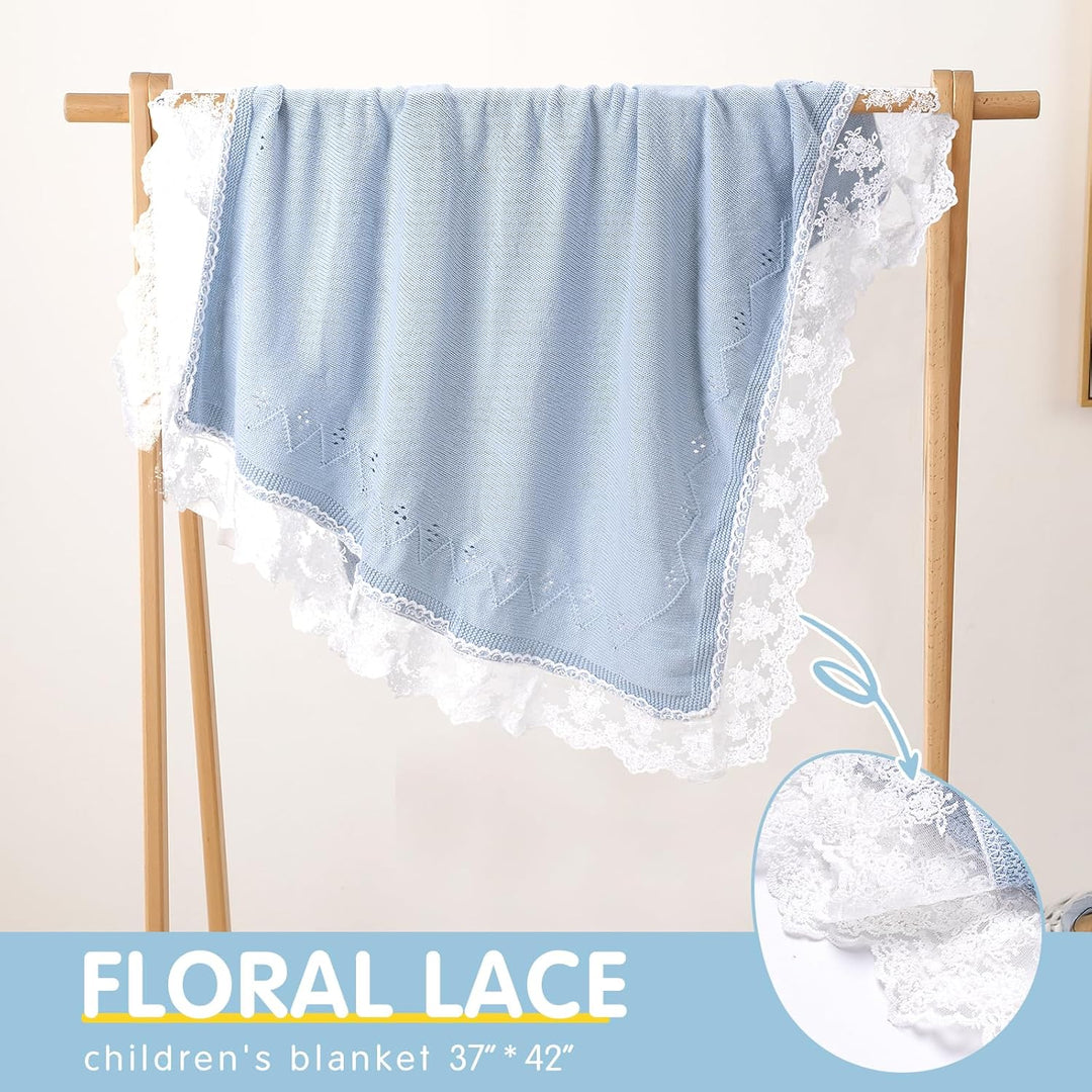 Booulfi Babydecke Junge Mädchen Kleinkind Kleinkind weich Swaddle Empfangen Stricken Baumwolldecke N