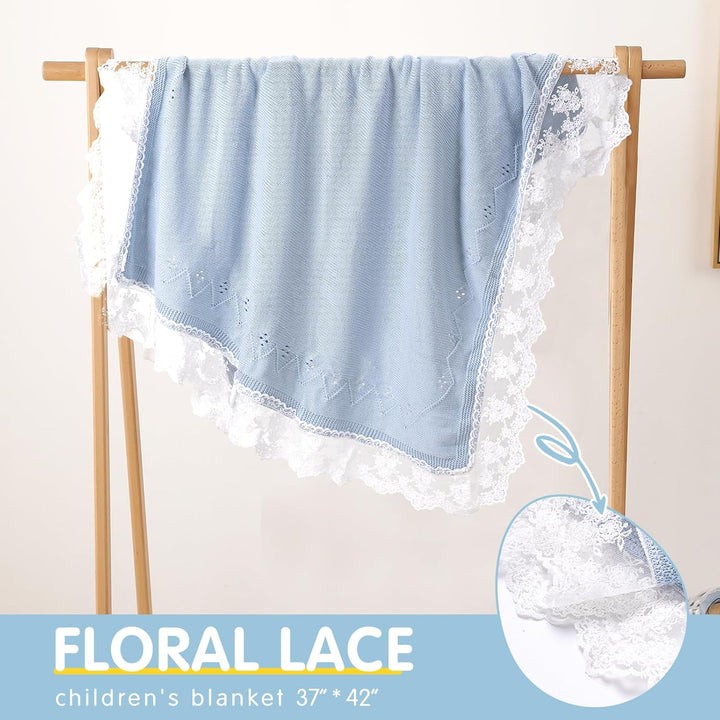 Booulfi Babydecke Junge Mädchen Kleinkind Kleinkind weich Swaddle Empfangen Stricken Baumwolldecke N