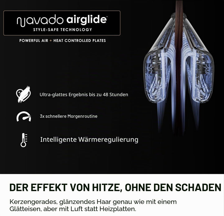 Airglide Airstraight - Glätteisen Wet-to-Dry - Haartrockner & Haarglätter 2-in-1 - Coldshot - Altern